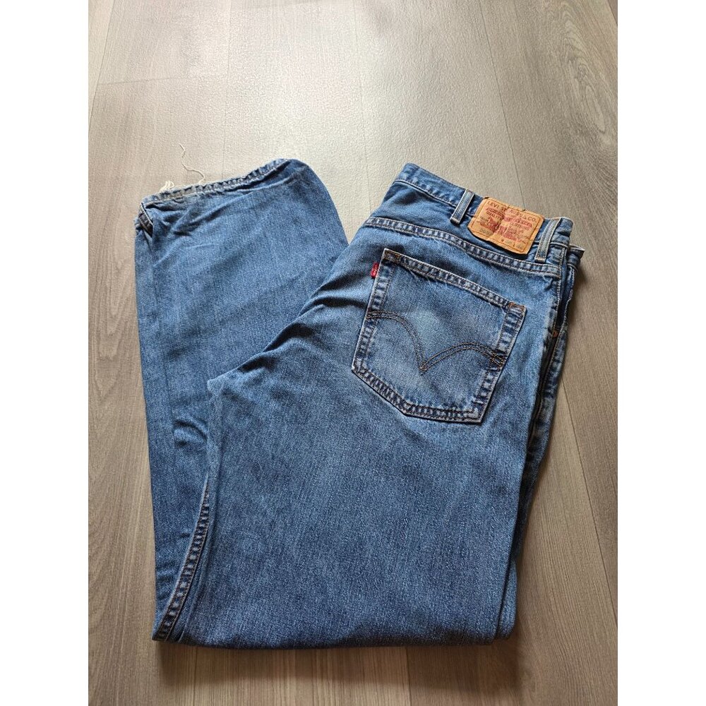Levis 569 Loose Straight Mens Jeans Size 38X32 Blue Denim